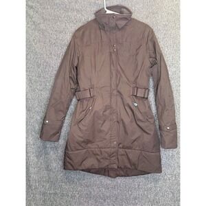 Lululemon Apres Piste Jacket Brown Belted Insulated Long Coat Womens